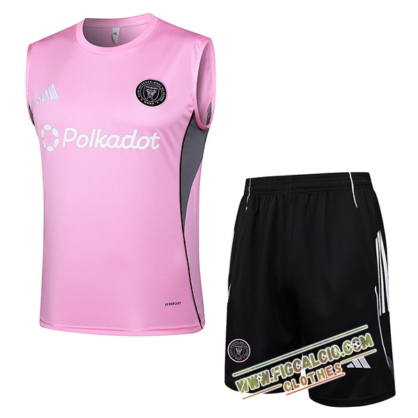 Kit Canotta Allenamento Inter Miami CF Rosa/Grigio 2025/2026