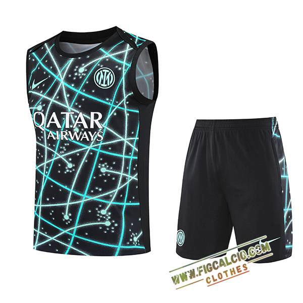 Kit Canotta Allenamento Inter Milan Nero/Blu 2025/2026