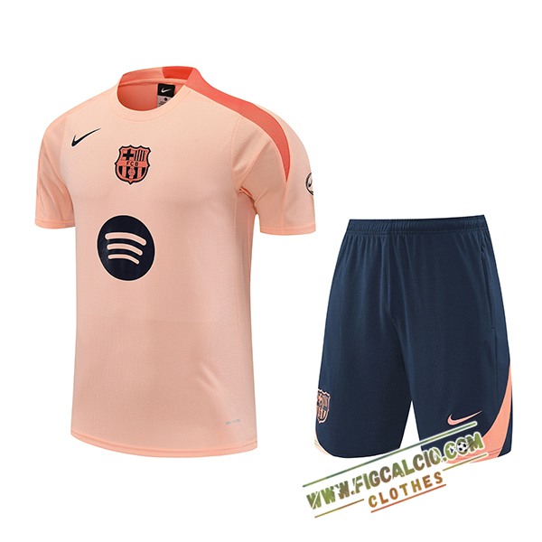 Kit Maglia Allenamento FC Barcellona Arancia 2025/2026