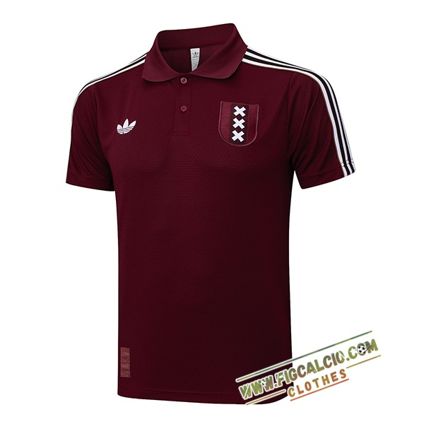Maglia Polo Ajax Rosso/Bianco 2025/2026