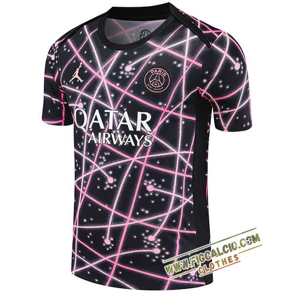 T Shirt Allenamento PSG Nero/Rosa 2025/2026