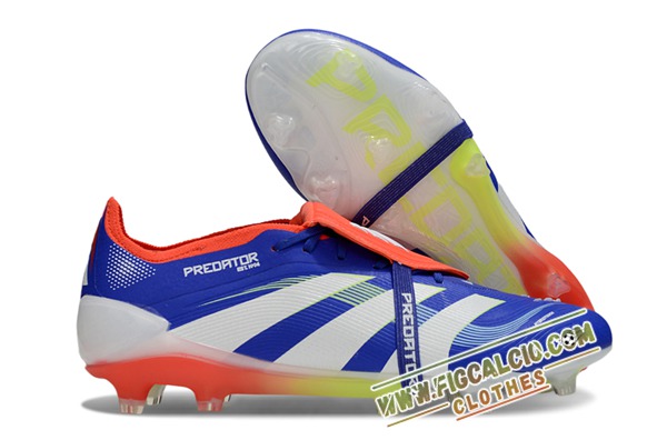 Adidas Scarpe Da Calcio 25 Predator Elite Tongue FG Blu/Bianco/Arancia