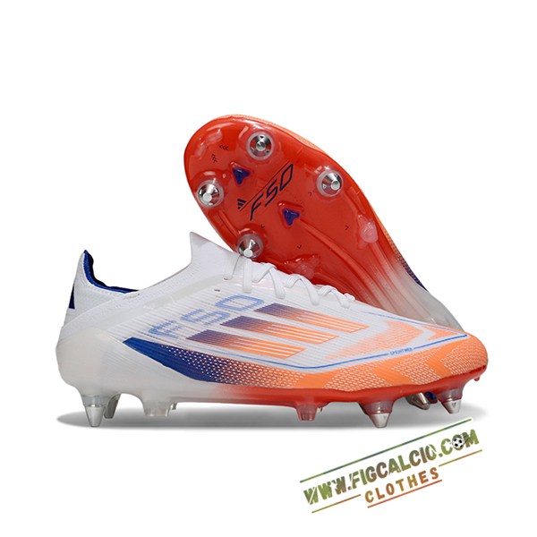 Adidas Scarpe Da Calcio F50 Elite SG Bianco/Blu/Arancia