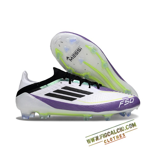 Adidas Scarpe Da Calcio F50 Elite FG Bianco/Nero/viola/Verde