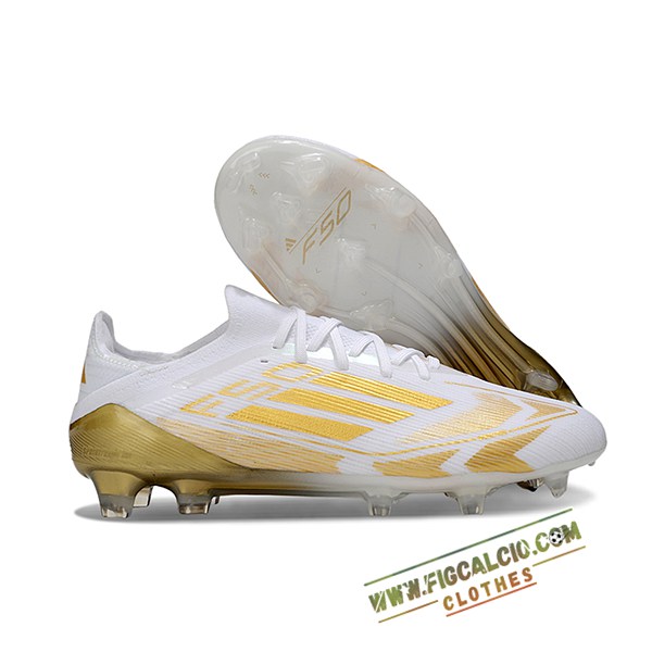 Adidas Scarpe Da Calcio F50 Elite FG Bianco/Giallo -02