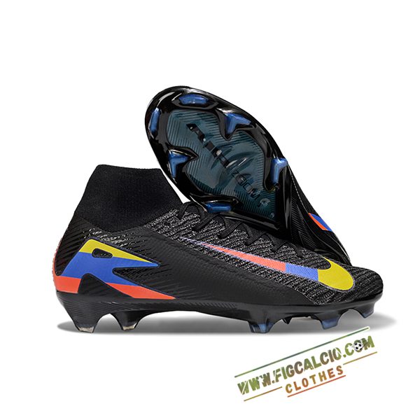 Nike Scarpe Da Calcio Air Zoom Mercurial Superfly IIX Elite FG Nero/Rosso/Blu/Giallo