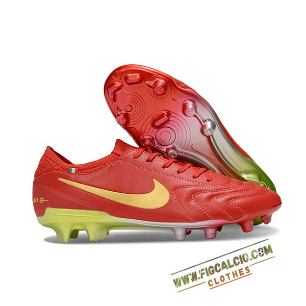 Nike Scarpe Da Calcio Tiempo Legend X Elite LUXE FG Rosso/Giallo
