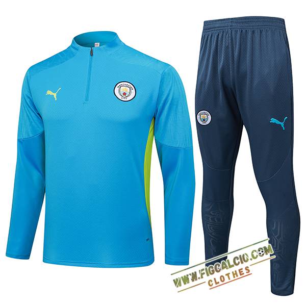 Insieme Tuta Calcio Manchester City Blu/Verde 2025/2026
