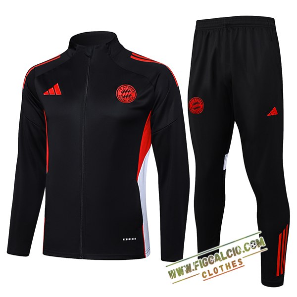 Insieme Tuta Calcio Giacca Bayern Monaco Nero/Rosso/Bianco 2025/2026