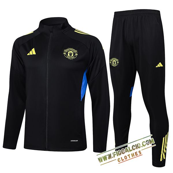 Insieme Tuta Calcio Giacca Manchester United Nero/Blu/Giallo 2025/2026