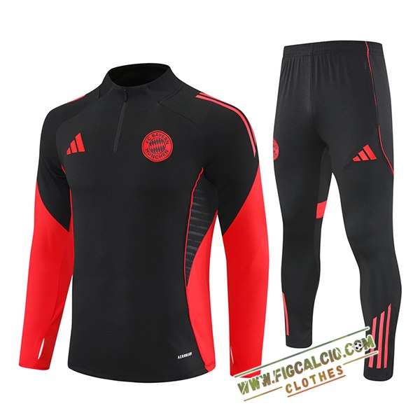 Insieme Tuta Calcio Bayern Monaco Nero/Rosso 2025/2026