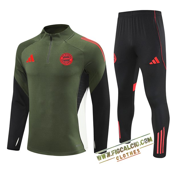 Insieme Tuta Calcio Bayern Monaco Verde/Nero/Bianco/Rosso 2025/2026