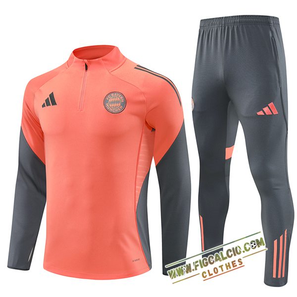 Insieme Tuta Calcio Bayern Monaco Arancia/Grigio 2025/2026