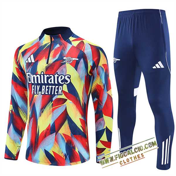 Insieme Tuta Calcio Arsenal Giallo/Rosso/Blu 2025/2026