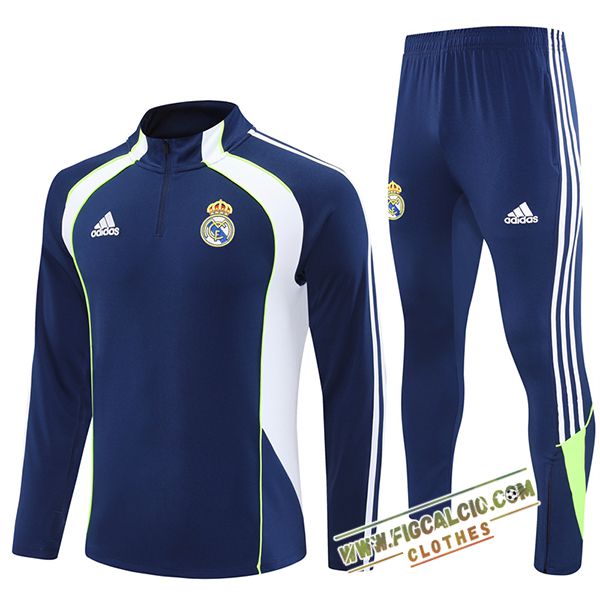 Insieme Tuta Calcio Real Madrid Blu/Bianco/Verde 2025/2026