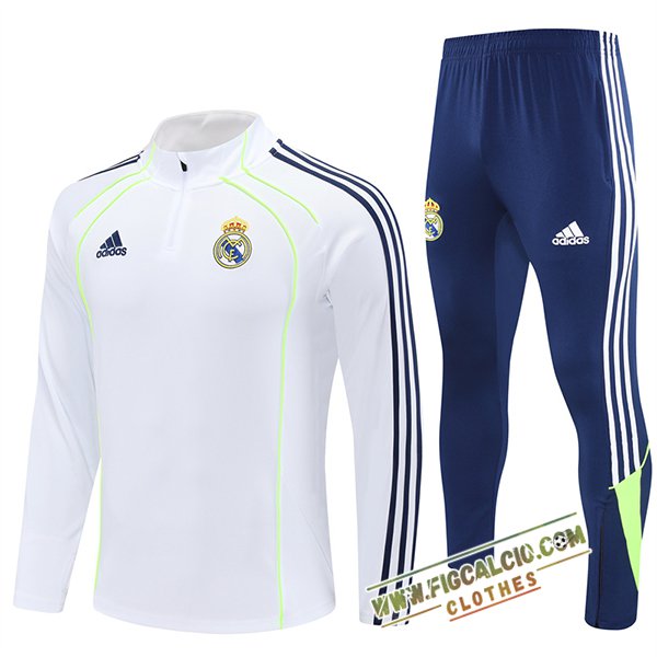 Insieme Tuta Calcio Real Madrid Bianco/Blu/Verde 2025/2026