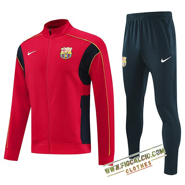 Insieme Tuta Calcio Giacca FC Barcellona Rosso/Nero/Giallo 2025/2026