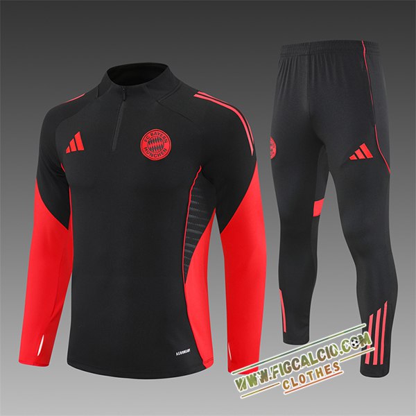 Insieme Tuta Calcio Bayern Monaco Bambino Nero/Rosso 2025/2026