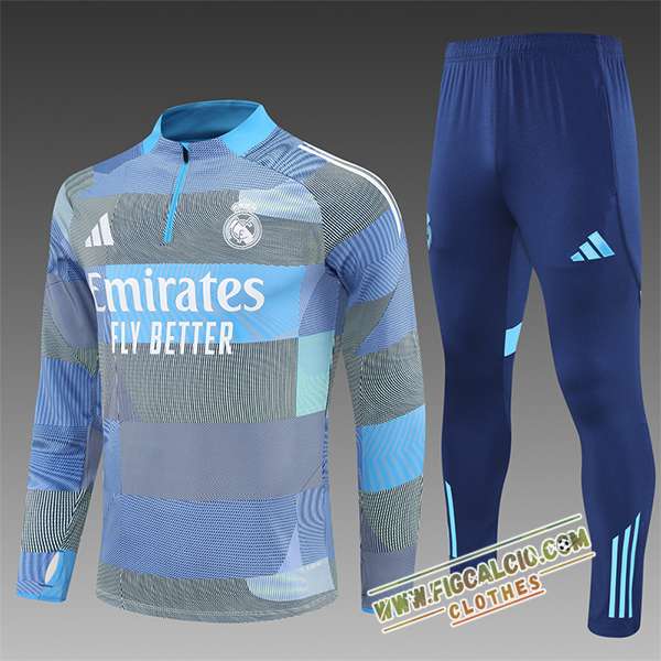 Insieme Tuta Calcio Real Madrid Bambino Azzurro 2025/2026