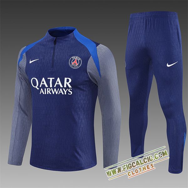 Insieme Tuta Calcio PSG Bambino Blu/Grigio 2025/2026