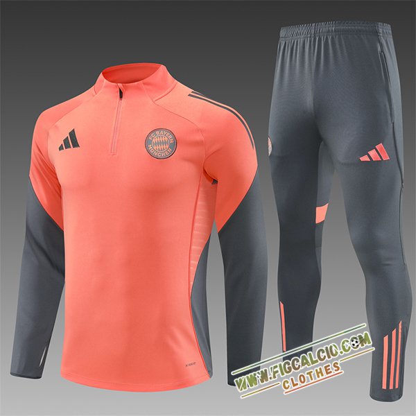 Insieme Tuta Calcio Bayern Monaco Bambino Arancia/Grigio 2025/2026