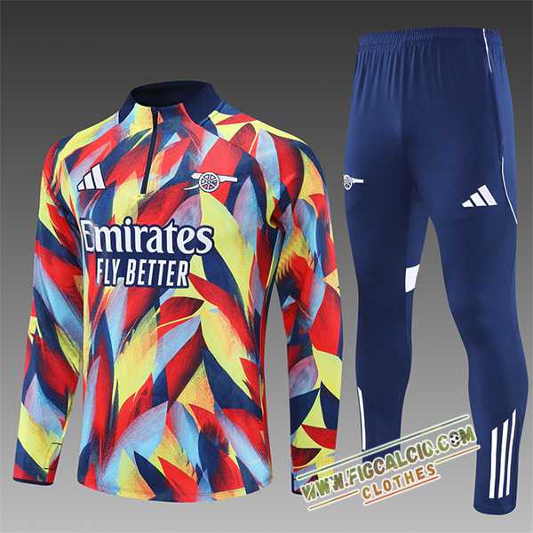 Insieme Tuta Calcio Arsenal Bambino Giallo/Rosso/Blu 2025/2026