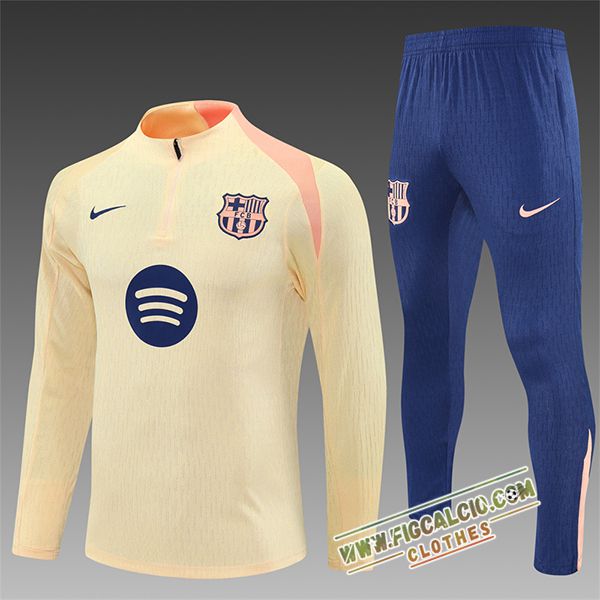 Insieme Tuta Calcio FC Barcellona Bambino Beige/Rosa 2025/2026 -02