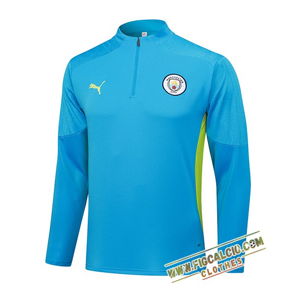 Felpa Allenamento Manchester City Blu/Verde 2025/2026