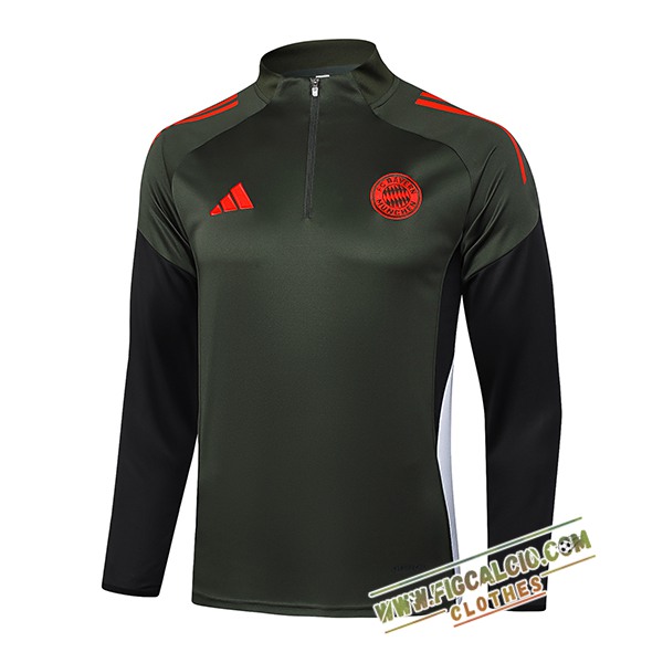 Felpa Allenamento Bayern Monaco Verde/Rosso 2025/2026