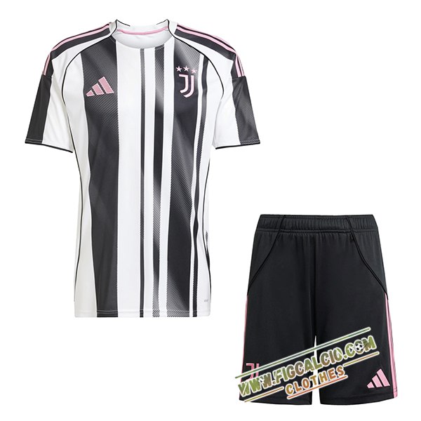 Nuova Maglie Calcio Juventus Bambino Prima 2025/2026