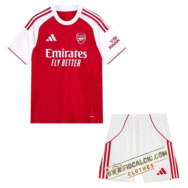 Nuova Maglie Calcio Arsenal Bambino Prima 2025/2026