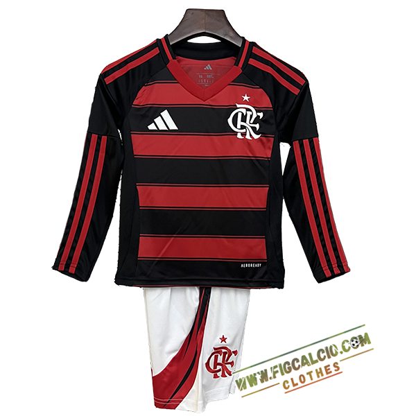 Nuova Maglie Calcio Flamengo Bambino Manica Lungas Prima 2025/2026