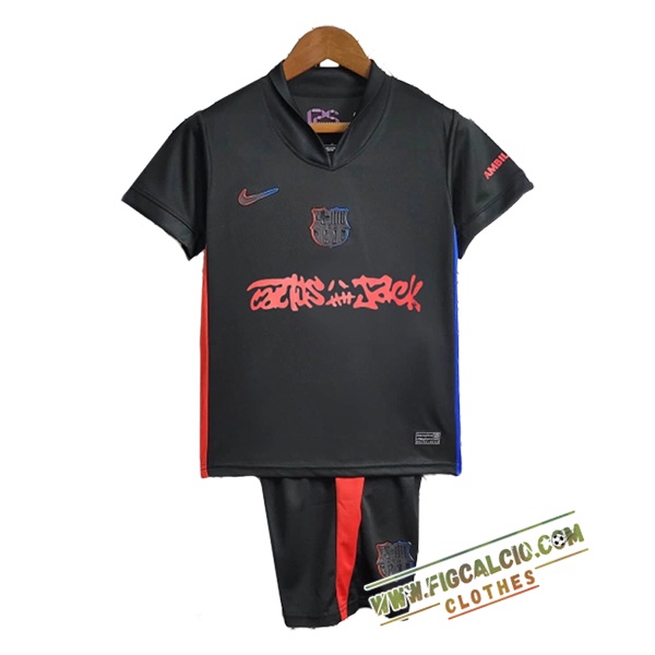 Maglie Calcio Barcellona Bambino x Travis Scott Seconda 2024/2025