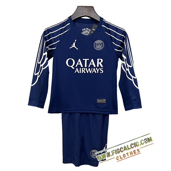 Nuova Maglie Calcio PSG Bambino Manica Lungas Quarto 2024/2025