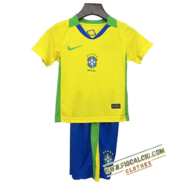 Nuova Maglie Calcio Brasile Bambino Prima 2025/2026