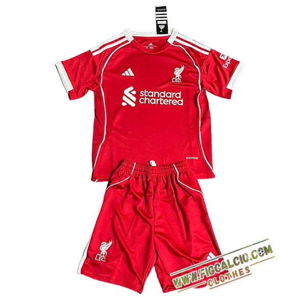 Maglie Calcio Liverpool Bambino Prima 2025/2026